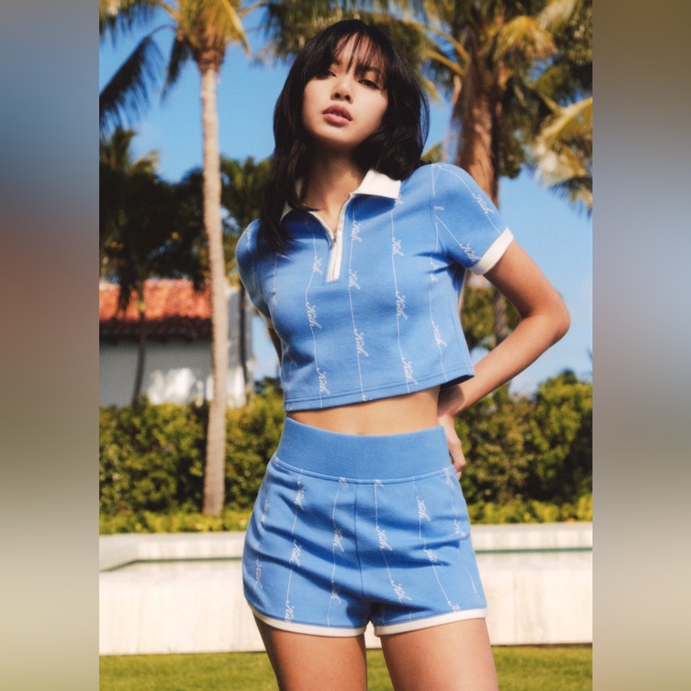 Kith Women Taylen Pique Logo Knit Polo & Shorts SET